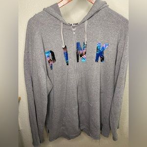 PINK Zip Up Jacket - Tropical